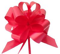 Lazos para decoración, de 3 cm, para el coche, bodas, la casa, bautizos, graduaciones, comuniones, etc., 30 unidades, diám. de 10 cm, lazo fácil de desatar, rojo