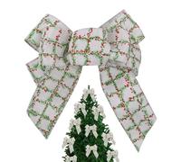 Lazos para el árbol de Navidad | Decoración con cinta a cuadros y, lazos de Navidad para coronas de Adviento, para el hogar, interior, puerta de casa, boda, guirnaldas, manualidades navideñas