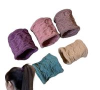 Lazos para el cabello para cabello grueso, Lazos elásticos para el cabello | Elásticos para el pelo Gomas anchas - 5 uds accesorios para el cabello soportes para cola de caballo, bandas elásticas para