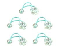Lazos para el pelo con diseño de flores, 5 piezas, antideslizantes, elásticos, no dañan el pelo, para niñas, para escuela, baile, , banquete, eventos, actuaciones, vacaciones, cumpleaños
