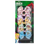 Lazos para el pelo de Alicia en el país de las maravillas para niñas, paquete de 7 pinzas de pelo de 4 pulgadas con pinzas de cocodrilo, accesorios para el cabello para niños a partir de 3 años