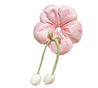 Lazos para el pelo de flores para niñas, tela suave, elástica, accesorios para el cabello para coletas y trenzas