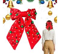 Lazos para el pelo de Navidad para niñas - Elegante pinza para el pelo con pedrería y perlas, para peinados y peinados, para mujeres y niñas para celebraciones durante las fiestas navideñas, eventos