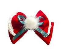 Lazos para el pelo navideños,Lazos navideños para niñas | Hermosos clips de lazo,Pinzas para el pelo rojas coloridas, lindos accesorios navideños para el cabello para fiestas de Navidad,