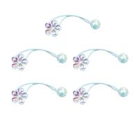 Lazos para el pelo para niños, 5 piezas elásticas que no dañan el pelo, accesorios para el pelo de flores, para escuela, baile, , banquete, eventos, actuaciones, vacaciones, cumpleaños