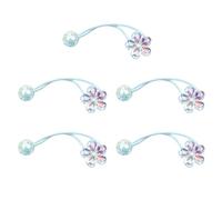 Lazos para el pelo para niños, soportes elásticos para coletas, bandas antideslizantes con estilo acrílico, bonito accesorio con agarre , suministros para niñas, 12 x 2 x 1 cm, herramienta de