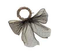 Lazos para el pelo,Scrunchies, Cinta de malla con lentejuelas y cristales trenzados, bandas elásticas for el cabello, cuerda for el cabello(Black)