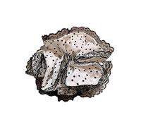 Lazos para el pelo,Scrunchies, Hair Act the Role of Retro Temperament Versatile Lace Edge Wood Ear Flower Hair Circle(White)