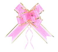 Lazos para envolver regalos, 8 pulgadas, Navidad, boda, cumpleaños, baby shower, inauguración de la casa, aniversario, día de la madre, día del padre, verde, 20 piezas (rosa)
