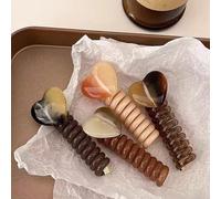 Lazos suaves y elásticos en espiral para el pelo para mujer, diseño trenzado de perlas, para uso diario y ocasiones especiales