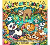 Lazy Animals Coloring Book: Cute and Funny Sleepy Animal Friends with Big Easy Designs for Kids Ages 4-10