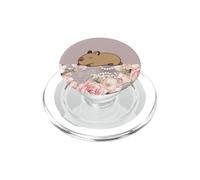 Lazy Capybara Sleepy Floral Pastel Beige Marrón Elegante Rosa PopSockets PopGrip para MagSafe