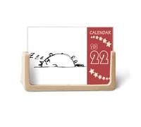 Lazy Cat Lying Line Art Deco Fashion 2022 Calendario de escritorio Planificador de 12 meses
