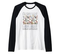 Lazy Dad Gnomes I`m Not Lazy I Just Enjoy Doing Nothing Camiseta Manga Raglan