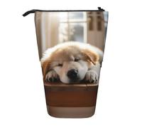 Lazy Dog - Estuche telescópico para lápices con estampado de cachorro, Black, Talla única