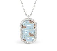 Lazy Donkey - Collar con colgante divertido para mujer, joyería de moda personalizada, collares de diamantes para boda, cumpleaños, oro y plata, talla única, Metal, No es una piedra preciosa