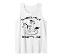 Lazy Duck Unicorn Float Too Hot To Move Summer Relaxing Camiseta sin Mangas