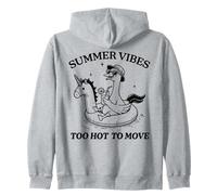 Lazy Duck Unicorn Float Too Hot To Move Summer Relaxing Sudadera con Capucha
