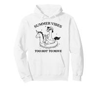 Lazy Duck Unicorn Float Too Hot To Move Summer Relaxing Sudadera con Capucha