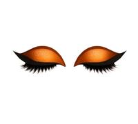 Lazy Eye Shadow Eyelash Patch, 2-in-1 Reusable Eye Makeup Stickers, Eyeshadow Lashes Makeup Stickers for All Eyeshapes (orange,1)
