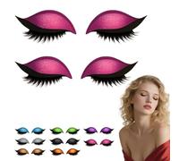 Lazy Eye Shadow Eyelash Patch,2-in-1 Reusable Eye Makeup Stickers, Reusable Eyeshadow and Eyelash Stickers for Eyes,With False Lashes & Shadow,lazy Makeups Tool for All Eyeshapes-A-2pcs