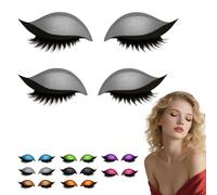 Lazy Eye Shadow Eyelash Patch,2-in-1 Reusable Eye Makeup Stickers, Reusable Eyeshadow and Eyelash Stickers for Eyes,With False Lashes & Shadow,lazy Makeups Tool for All Eyeshapes-H-2pcs
