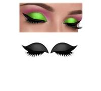 Lazy Eye Shadow Eyelash Patch, 2-in-1 Reusable Portable Multi-Color eyeshadow and lash sticker, Waterproof and Sweat-Proof, No Glue Needed for Quick Makeup (Black)