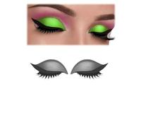 Lazy Eye Shadow Eyelash Patch, 2-in-1 Reusable Portable Multi-Color eyeshadow and lash sticker, Waterproof and Sweat-Proof, No Glue Needed for Quick Makeup (Silver)