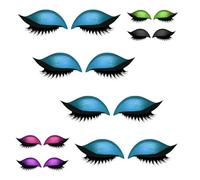 Lazy Eye Shadow Eyelash Patch, 2in1 Reusable Eye Makeup Stickers, 3D Reusable Sticker Eyeshadow with False Lashes Shadow Eyeliner, Natural Curl, Sweat-Proof, for All Eye Shape (4pcs*J)