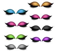 Lazy Eye Shadow Eyelash Patch, 2in1 Reusable Eye Makeup Stickers, 3D Reusable Sticker Eyeshadow with False Lashes Shadow Eyeliner, Natural Curl, Sweat-Proof, for All Eye Shape (8pcs)