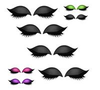 Lazy Eye Shadow Eyelash Patch, 2in1 Reusable Eye Makeup Stickers, 3D Reusable Sticker Eyeshadow with False Lashes Shadow Eyeliner, Natural Curl, Sweat-Proof, for All Eye Shape (4pcs*D)