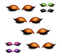 Lazy Eye Shadow Eyelash Patch, 2in1 Reusable Eye Makeup Stickers, 3D Reusable Sticker Eyeshadow with False Lashes Shadow Eyeliner, Natural Curl, Sweat-Proof, for All Eye Shape (4pcs*I)