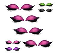 Lazy Eye Shadow Eyelash Patch, 2in1 Reusable Eye Makeup Stickers, 3D Reusable Sticker Eyeshadow with False Lashes Shadow Eyeliner, Natural Curl, Sweat-Proof, for All Eye Shape (4pcs*E)