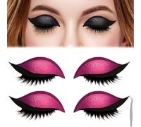 Lazy Eye Shadow Eyelash Patch 3D Pegatinas de Sombra de Ojos 2 en 1 Reutilizables Pegatinas de Maquillaje de Ojos Contiene 2 Pares Coloridos Sombras de Ojos y Pegatinas de Pestañas, Maquillaje para