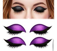 Lazy Eye Shadow Eyelash Patch 3D Pegatinas de Sombra de Ojos Pegatinas 2 en 1 Reutilizables para Maquillaje de Ojos Contiene 2 Pares Coloridos Sombras de Ojos y Pegatinas de Pestañas, Maquillaje para