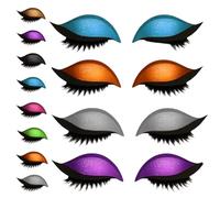 Lazy Eye Shadow Eyelash Patch, Eye Shadow Stickers, 2-In-1 Reusable Eye Makeup Stickers with False Lashes & Shadow (Mix*b)