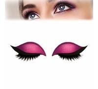 Lazy Eye Shadow Eyelash Patch,Eyeshadow Eyelashes Makeup Stickers,2 in 1 Reusable Eye Makeup Adhesive Eyelashes,3D Natural Lazy Eyelash Stickers,Waterproof and Sweat-Proof,Free Cutting (Pink)