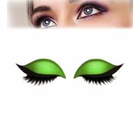 Lazy Eye Shadow Eyelash Patch,Eyeshadow Eyelashes Makeup Stickers,2 in 1 Reusable Eye Makeup Adhesive Eyelashes,3D Natural Lazy Eyelash Stickers,Waterproof and Sweat-Proof,Free Cutting (Green)