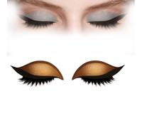 Lazy Eye Shadow Eyelash Patch,Lazy Eyeshadow Eyelash Patch,Eye Shadow Eyelashes Makeup Stickers,2-in-1 Reusable Eyeshadow & Eyelash Makeup Stickers,Adhesive Eyeliner Eyelash Makeup Sticker (F)