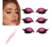 Lazy Eye Shadow Eyelash Patch - Natural Eyeshadow Eyelashes Makeup Stickers, Reusable Eyeshadow and Lash Sticker for All Eyeshapes (Pink)