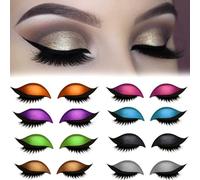 Lazy Eye Shadow Eyelash Patch, Repairig Eyeshadow Eyelashes Makeup Stickers, Self-Adhesive Reusable Eyelashes & Eyeliner Stickers, Waterproof And Sweat-Proof, Free Cutting, 1-Second Makeup (1SET)
