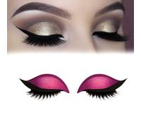 Lazy Eye Shadow Eyelash Patch, Repairig Eyeshadow Eyelashes Makeup Stickers, Self-Adhesive Reusable Eyelashes & Eyeliner Stickers, Waterproof And Sweat-Proof, Free Cutting, 1-Second Makeup (Pink)