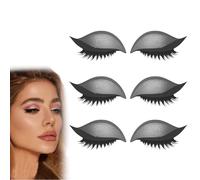 Lazy Eye Shadow Eyelash Patch, Reusable Eye Makeup Stickers, 2-In-1 With False Lashes & Shadow, Makeup Stencils Sticker for All Eye Shapes (3pcs-E)