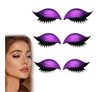 Lazy Eye Shadow Eyelash Patch, Reusable Eye Makeup Stickers, 2-In-1 With False Lashes & Shadow, Makeup Stencils Sticker for All Eye Shapes (3pcs-H)