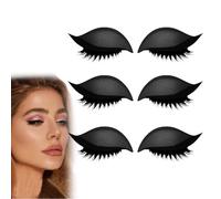 Lazy Eye Shadow Eyelash Patch, Reusable Eye Makeup Stickers, 2-In-1 With False Lashes & Shadow, Makeup Stencils Sticker for All Eye Shapes (3pcs-A)