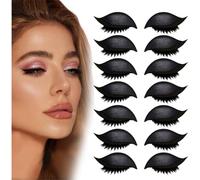 Lazy Eye Shadow Eyelash Patch, with False Lashes, Shadow, Eyeliner, for Quick Makeup, Party, and Daily Use (Black)