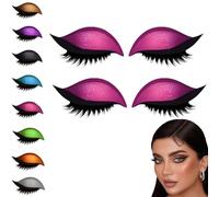 Lazy Eyeshadow Eyelash Patch, 2-In-1 Reusable Eyeshadow & Eyelash Makeup Stickers, Natural Curl, Waterproof, Long-Lasting, for All Eyeshapes (Pink)