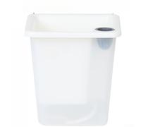Lazy Gardening - Juego de macetas de riego automático, recipiente de plástico transparente con agujeros de drenaje para plantas de oficina de interior, color blanco (A)
