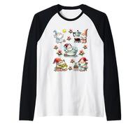 Lazy Gnomes Graphic For Women And Men For Happy Retirement Camiseta Manga Raglan