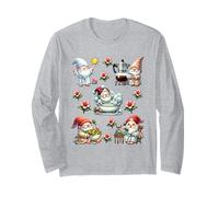 Lazy Gnomes Graphic For Women And Men For Happy Retirement Manga Larga
